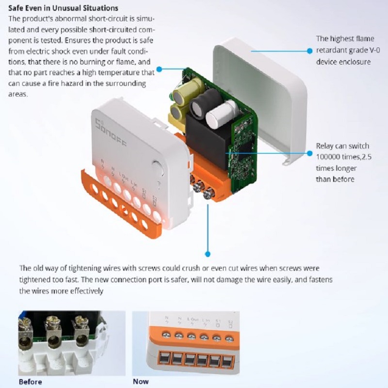 Sonoff Mini R4 - مفتاح ذكي صغير R4 يعمل بالواي