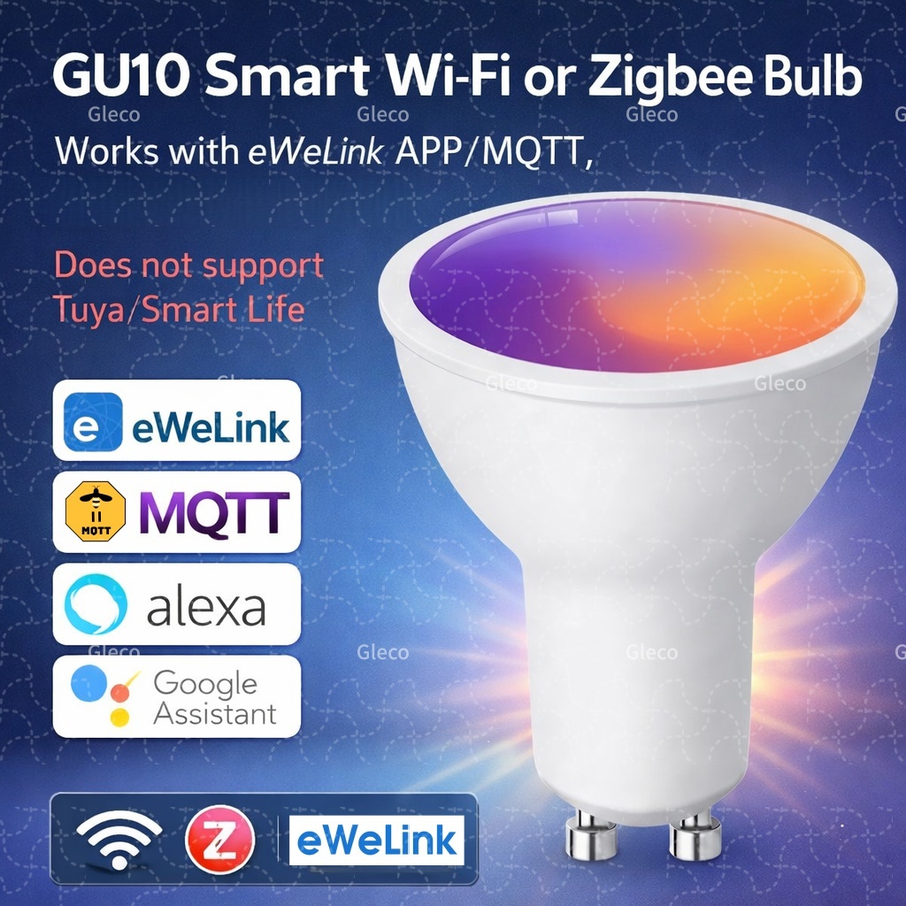 Home Assistant Tuya - مصابيح LED ذكية GU10 بتقنية Zigbee