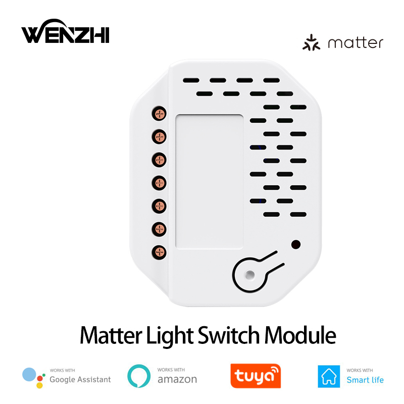 Smart Relay Tuya - Matter وحدة تبديل الإضاءة 2 عصابة