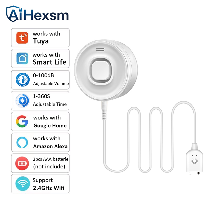 Home Assistant Tuya - جهاز استشعار تسرب المياه بقوة 100