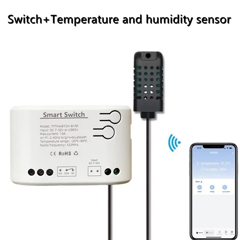 A01F-مستشعر درجة الحرارة والرط - مراجعة Smart Relay Tuya وسعره