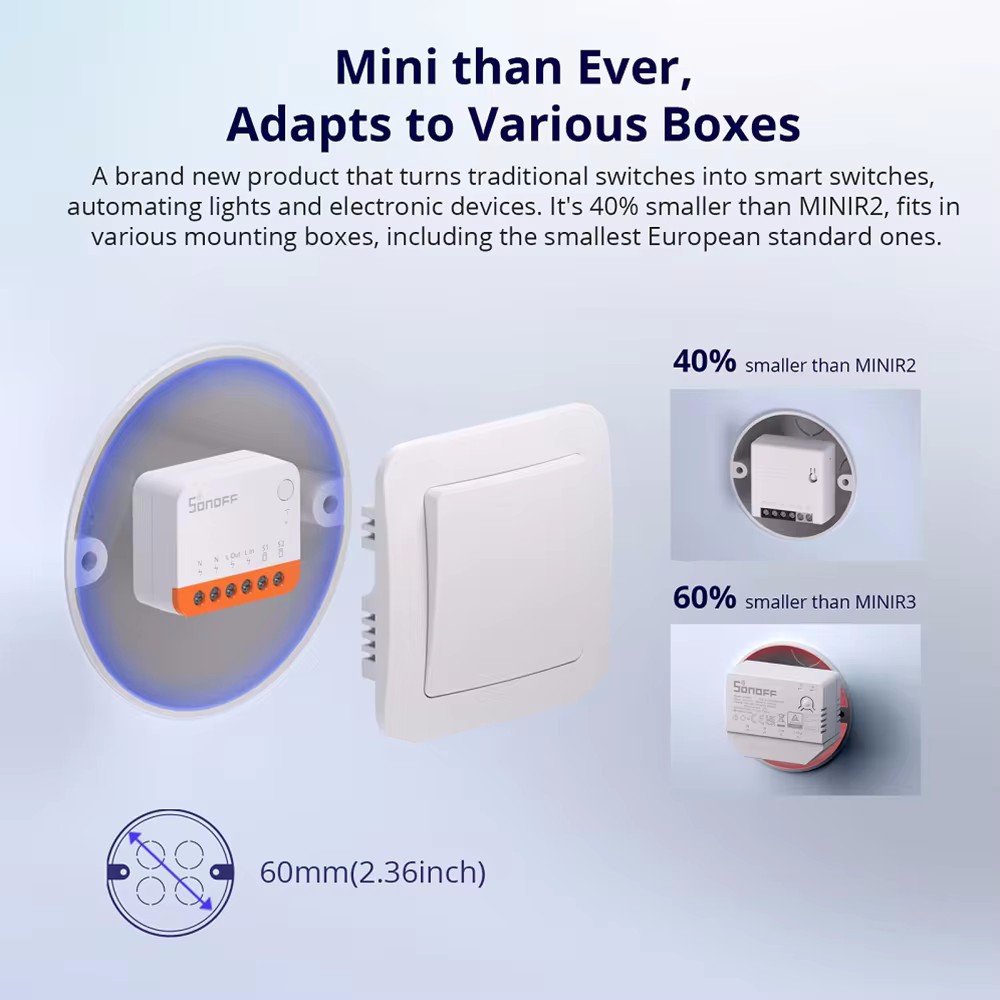 مفتاح ذكي صغير R4 يعمل بالواي  - مراجعة Sonoff Mini R4 وسعره
