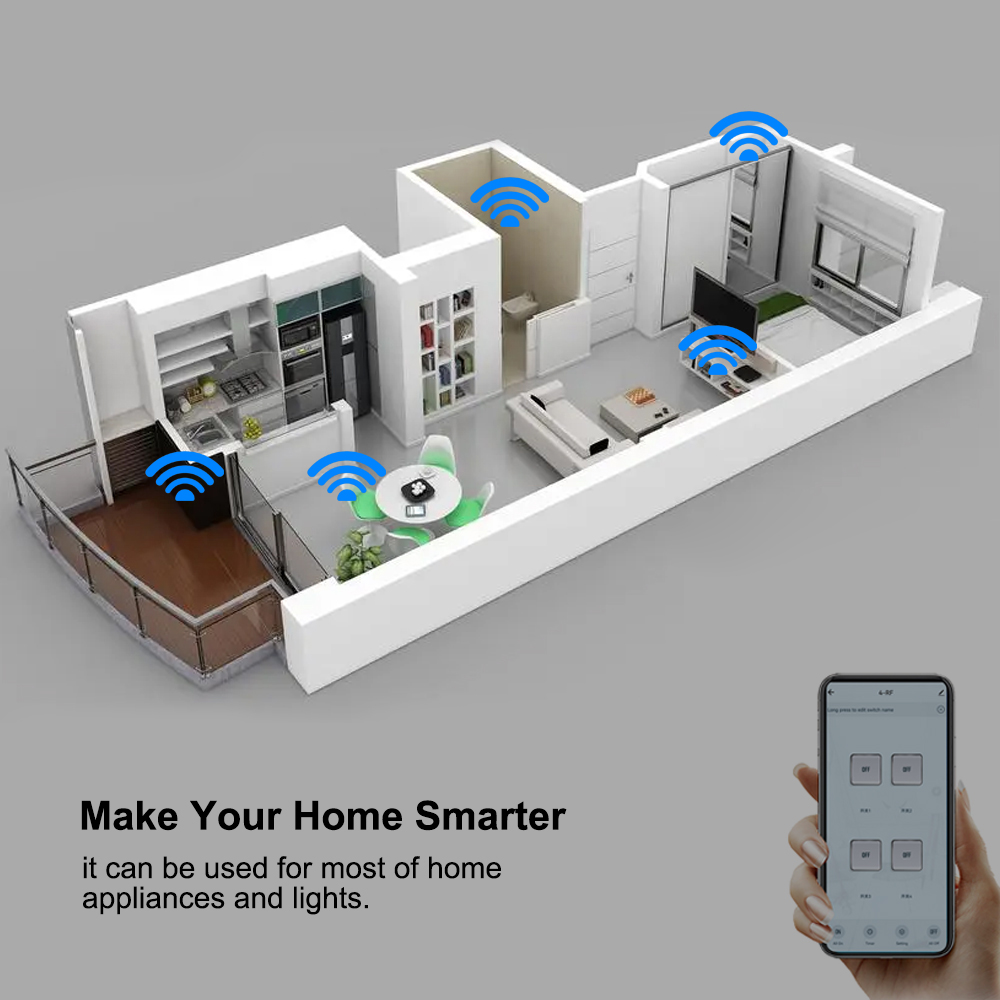 4CH Wifi / Zigbee Smart Relay  - مراجعة Tuya 4 Channel وسعره